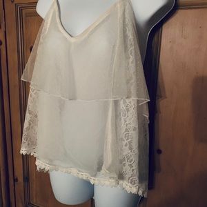 Sheer lace blouse